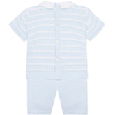 Emile et Rose Baby Blue 2 Piece Knit Short Set